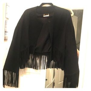 DVF Cropped Fringe jacket. Very cool aesthetic!